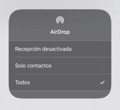mostrar todos en AirDrop en iOS