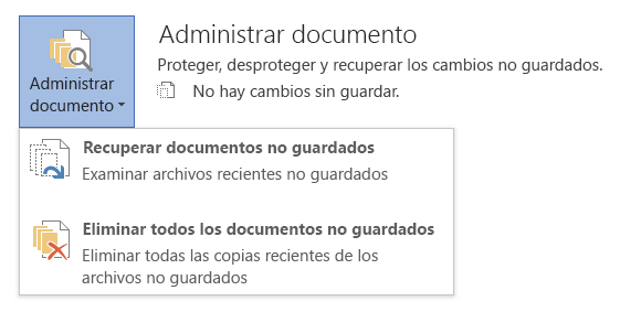 recuperar documentos no guardados Word