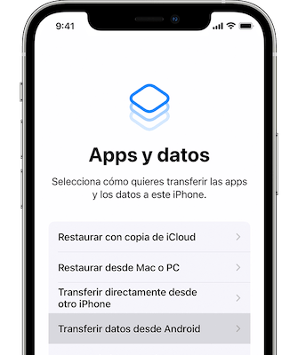 transferir datos desde Android a iPhone